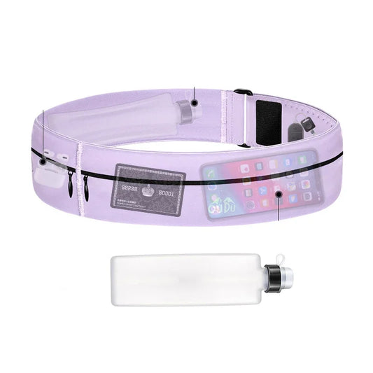 Running Belt Waist Bag with Water Bottle Women Sports Fanny Pack Men Phone Pouch Jogging Gym Bags Hydration Run Accessories