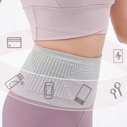 Seamless Invisible Running Waist Belt Bag Gym Bags Lightweight Invisible Mobile Phone Bags Portable Elastic Run Cycling Bag