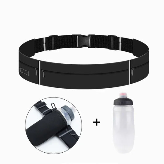 Running Belt Waist Bag with Water Bottle 550ml Women Sports Fanny Pack Men Phone Pouch Jogging Gym Bags Hydration Run