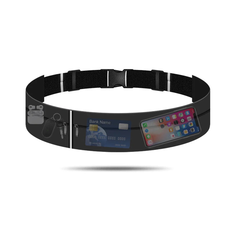 Running Belt Waist Bag with Water Bottle 550ml Women Sports Fanny Pack Men Phone Pouch Jogging Gym Bags Hydration Run