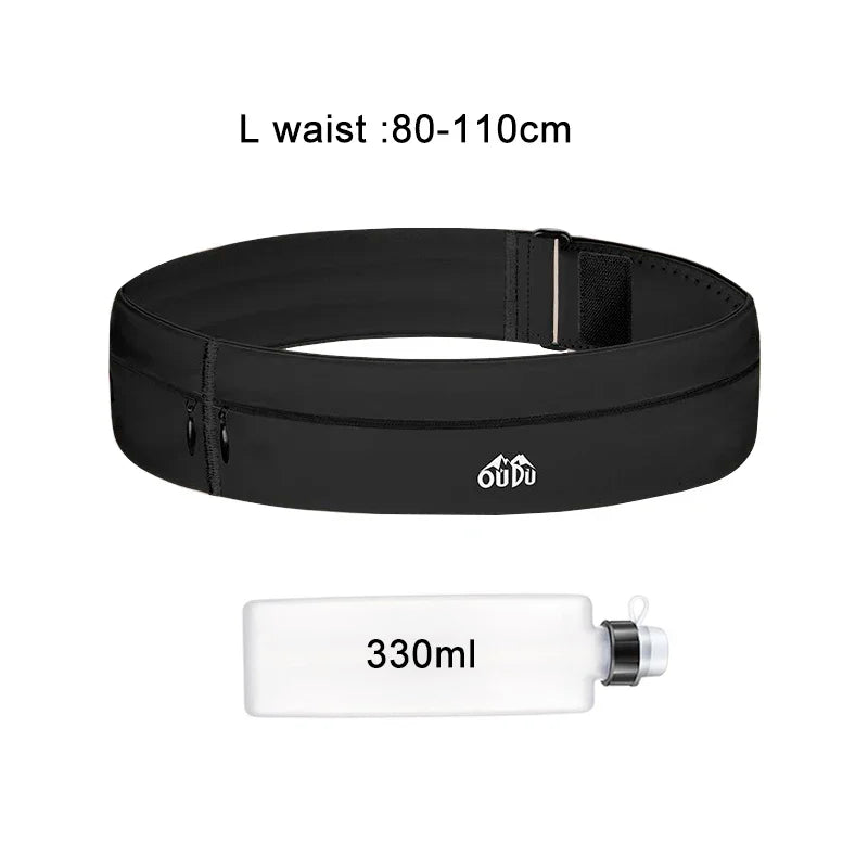 Running Belt Waist Bag with Water Bottle Women Sports Fanny Pack Men Phone Pouch Jogging Gym Bags Hydration Run Accessories