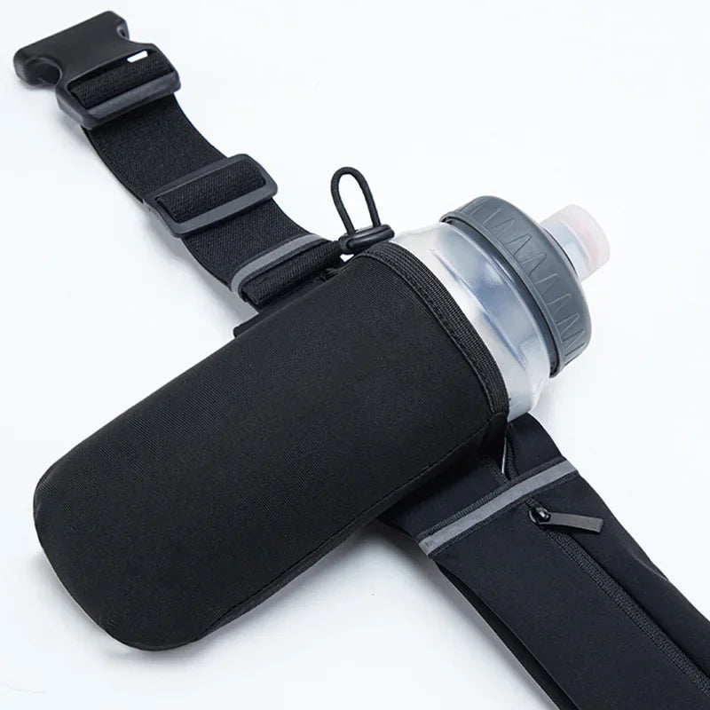Running Belt Waist Bag with Water Bottle 550ml Women Sports Fanny Pack Men Phone Pouch Jogging Gym Bags Hydration Run