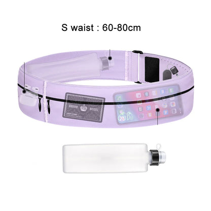 Running Belt Waist Bag with Water Bottle Women Sports Fanny Pack Men Phone Pouch Jogging Gym Bags Hydration Run Accessories